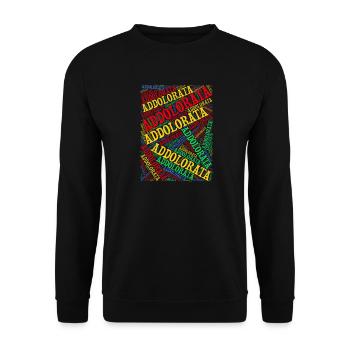 t-shirt Addolorata t-shirt word cloud - Unisex Sweatshirt - black - Front - Alina (178cm) & Michal (187cm)