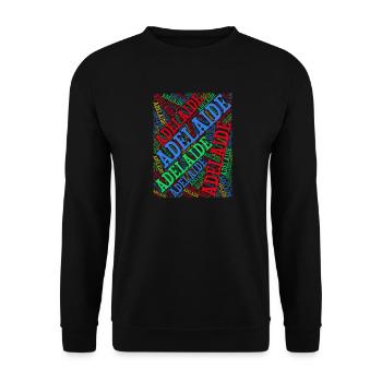 Adelaide T-Shirt T-Shirt Wortwolke Geschenkidee - Unisex Pullover - Schwarz - Vorne - Alina (178cm) & Michal (187cm)