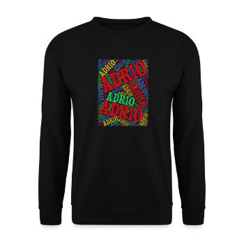 t-shirt Adrio word cloud t-shirt idée cadeau t-shirt - Sweat-shirt Unisexe - noir - Devant - Alina (178cm) & Michal (187cm)
