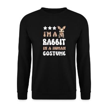 Rabbit Rabbit - Unisex Sweatshirt - black - Front - Alina (178cm) & Michal (187cm)