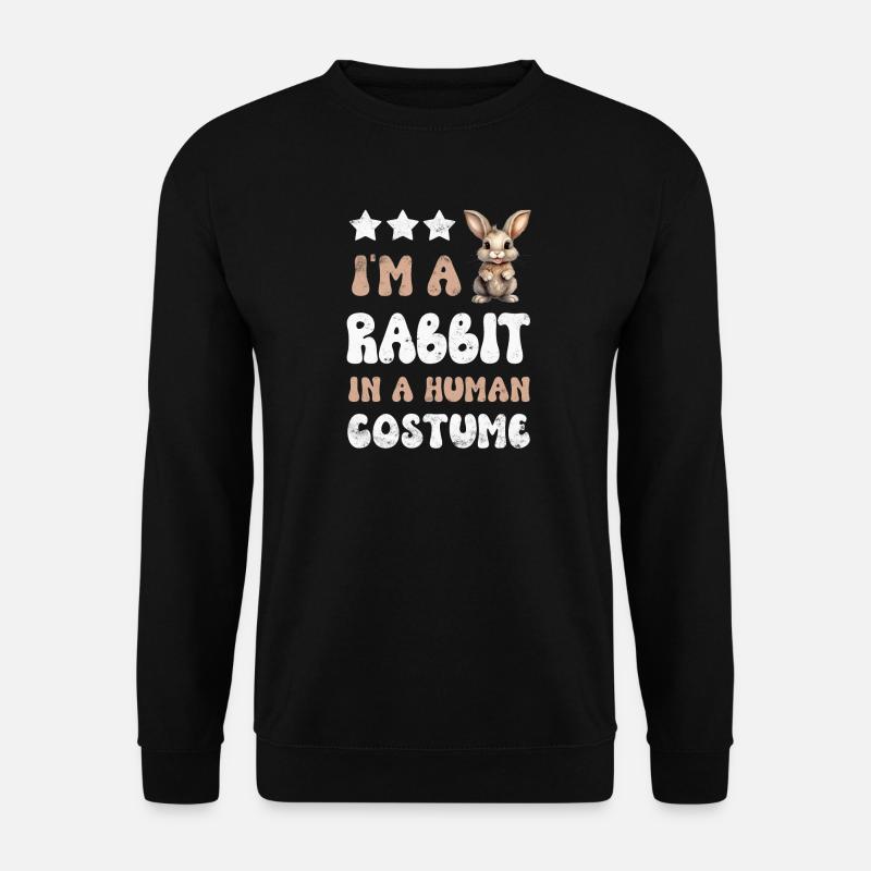 Hase Kaninchen - Unisex Pullover - Schwarz