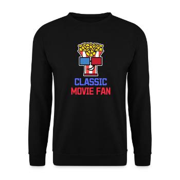 Popcorn Statement Cinema Night Movies Binge Watching - Unisex Sweatshirt - black - Front - Alina (178cm) & Michal (187cm)