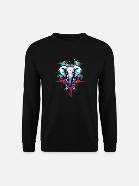 Designer Style Elephant - Unisex Sweatshirt - black