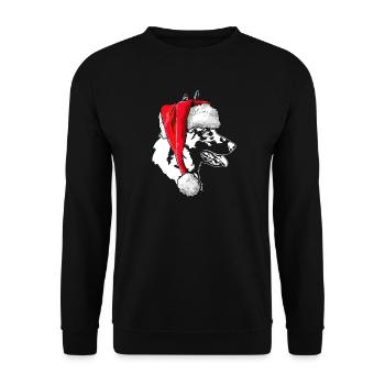 Père Noël Malinois Saint-Nicolas chiens Wilsigns - Sweat-shirt Unisexe - noir - Devant - Alina (178cm) & Michal (187cm)