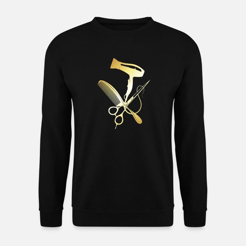 coiffeur, coiffeuse, salon de coiffure - Sweat-shirt Unisexe - noir