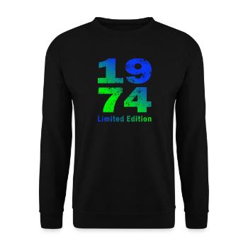 Geburtstag geboren in 1974 limited edition - Unisex Pullover - Schwarz - Vorne - Alina (178cm) & Michal (187cm)