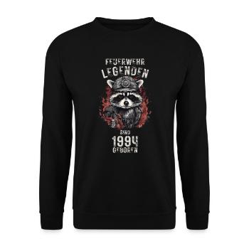 Feuerwehr Legenden sind 1994 geboren - Unisex Pullover - Schwarz - Vorne - Alina (178cm) & Michal (187cm)