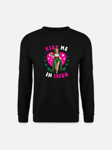 Kiss me, I'm Irish - Unisex Sweatshirt - black