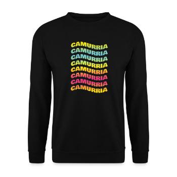 t-shirt Sicilia camurria t-shirt gift - Unisex Sweatshirt - black - Front - Alina (178cm) & Michal (187cm)