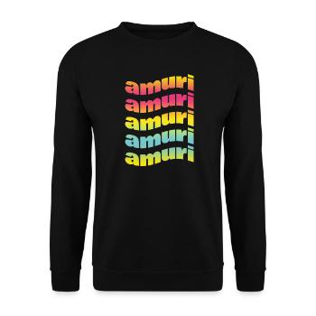 t shirt Sicily amuri t-shirt gift idea love - Unisex Sweatshirt - black - Front - Alina (178cm) & Michal (187cm)