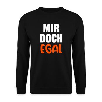 I don't care Statement Attitude Relax - Unisex Sweatshirt - black - Front - Alina (178cm) & Michal (187cm)