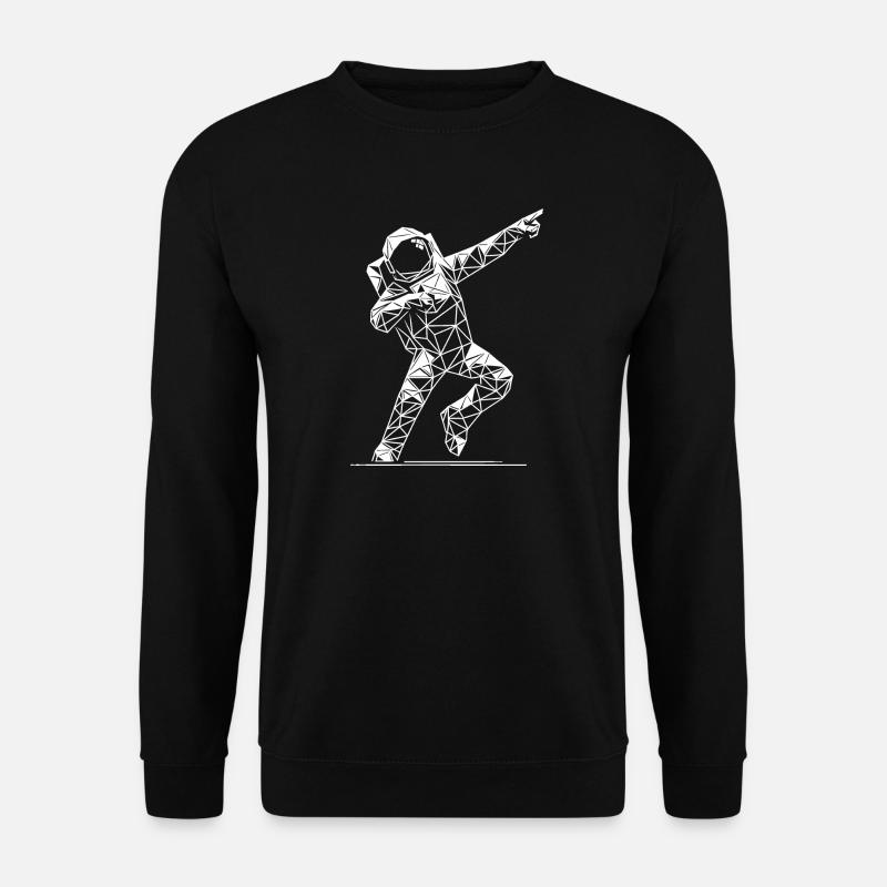 Geometric Astronaut Silhouette - Unisex Sweatshirt - black
