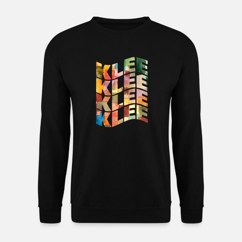 Paul Klee T-Shirt mit Text-Welleneffekt - Unisex Pullover - Schwarz