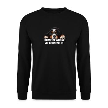 Bernese mountain dog - Unisex Sweatshirt - black - Front - Alina (178cm) & Michal (187cm)