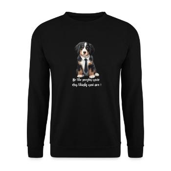 Bouvier bernois - Sweat-shirt Unisexe - noir - Devant - Alina (178cm) & Michal (187cm)