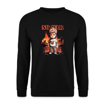 No war ! - Unisex Sweatshirt - black - Front - Alina (178cm) & Michal (187cm)
