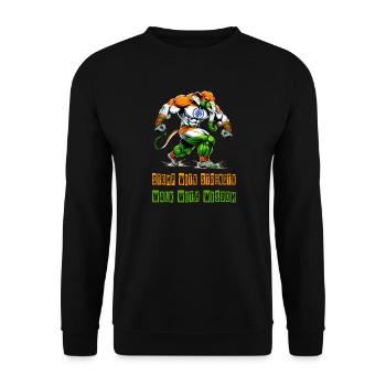 Inde Eléphant Couleurs nationales Design - Sweat-shirt Unisexe - noir - Devant - Alina (178cm) & Michal (187cm)