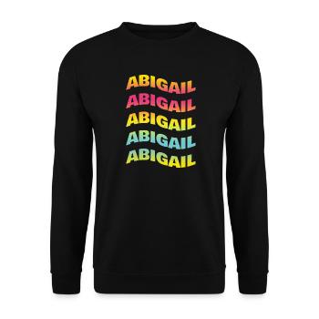 Abigail t-shirt text wave effect wave effect - Unisex Sweatshirt - black - Front - Alina (178cm) & Michal (187cm)
