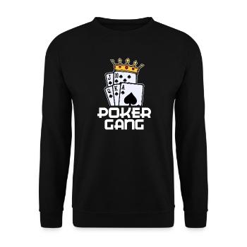 Poker Statement Jeu de cartes de casino Jeux d’argent - Sweat-shirt Unisexe - noir - Devant - Alina (178cm) & Michal (187cm)