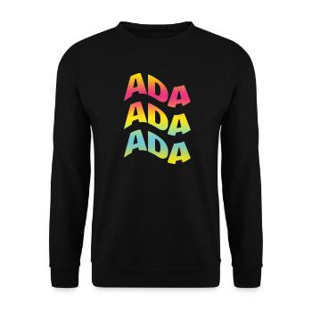Ada t-shirt text wave effect t-shirt gift - Unisex Sweatshirt - black - Front - Alina (178cm) & Michal (187cm)