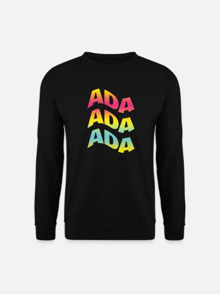 Ada T-Shirt Text Welleneffekt T-Shirt Geschenk - Unisex Pullover - Schwarz