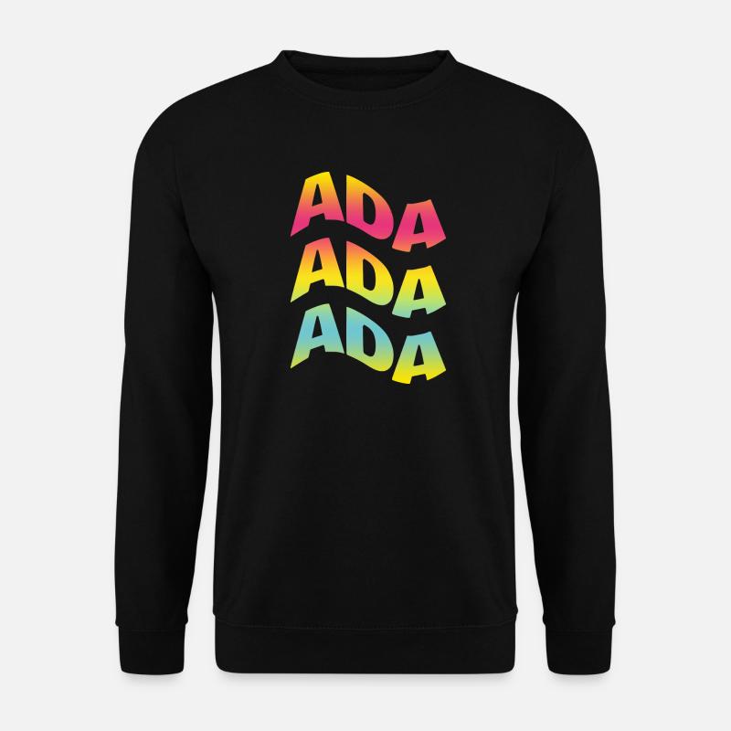 Ada T-Shirt Text Welleneffekt T-Shirt Geschenk - Unisex Pullover - Schwarz