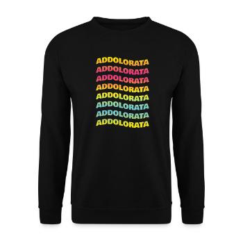T-shirt Addolorata wave effect t-shirt gift - Unisex Sweatshirt - black - Front - Alina (178cm) & Michal (187cm)