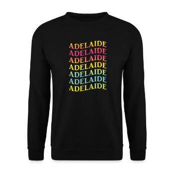 Adelaide wave effect t-shirt gift idea - Unisex Sweatshirt - black - Front - Alina (178cm) & Michal (187cm)