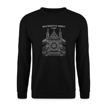 London, Westminster Abbey, drawing England - Unisex Sweatshirt - black - Front - Alina (178cm) & Michal (187cm)