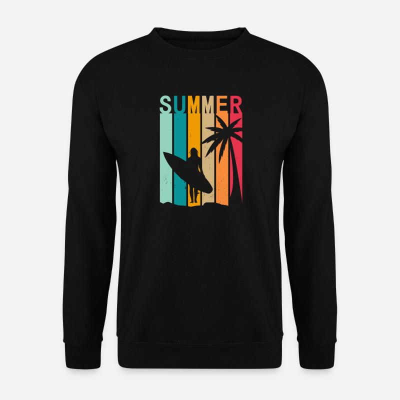 Surfer-Mädchen - Unisex Pullover - Schwarz