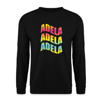 Adela wave effect t-shirt wave effect t-shirt - Unisex Sweatshirt - black - Front - Alina (178cm) & Michal (187cm)