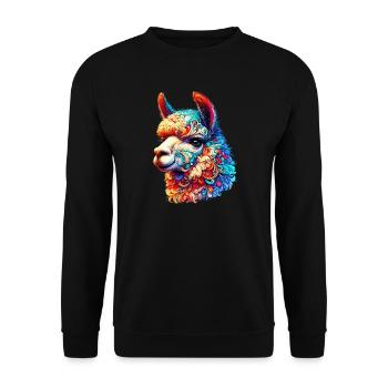Alpaka - Unisex Pullover - Schwarz - Vorne - Alina (178cm) & Michal (187cm)