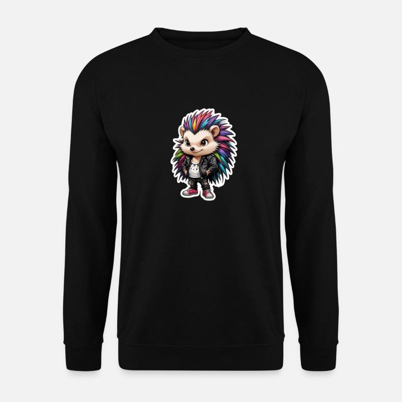 Rocker Igel - Unisex Pullover - Schwarz