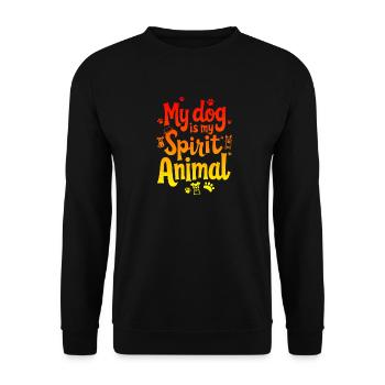 MEIN HUND IST MEIN SEELENTIER - Unisex Pullover - Schwarz - Vorne - Alina (178cm) & Michal (187cm)