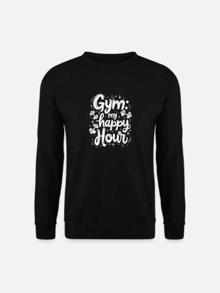 Gym : mon happy hour - Sweat-shirt Unisexe - noir