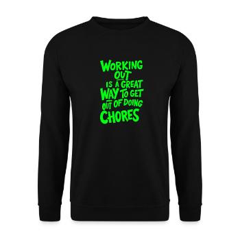 S’ENTRAÎNER EST UN EXCELLENT MOYEN DE SORTIR DE L’ACTION - Sweat-shirt Unisexe - noir - Devant - Alina (178cm) & Michal (187cm)