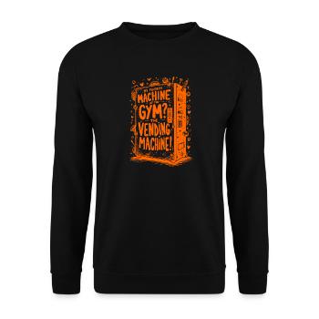 MY FAVORITE MACHINE AT THE GYM THE VENDING MACHINE - Unisex Sweatshirt - black - Front - Alina (178cm) & Michal (187cm)