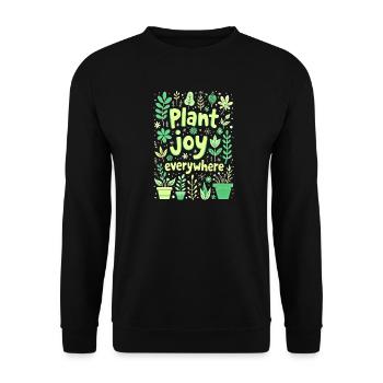 PLANTEZ DE LA JOIE PARTOUT - Sweat-shirt Unisexe - noir - Devant - Alina (178cm) & Michal (187cm)