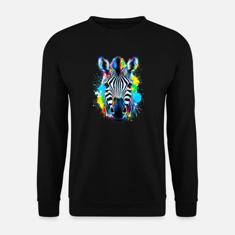 Zebra - Unisex Sweatshirt - black