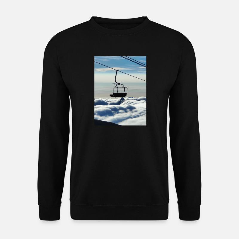 Wolkenmeer und Sessellift - Unisex Pullover - Schwarz