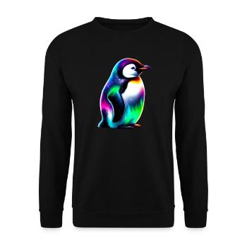 Pinguin - Unisex Pullover - Schwarz - Vorne - Alina (178cm) & Michal (187cm)