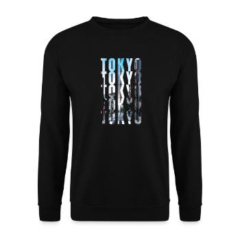 Horizon de Tokyo - Sweat-shirt Unisexe - noir - Devant - Alina (178cm) & Michal (187cm)