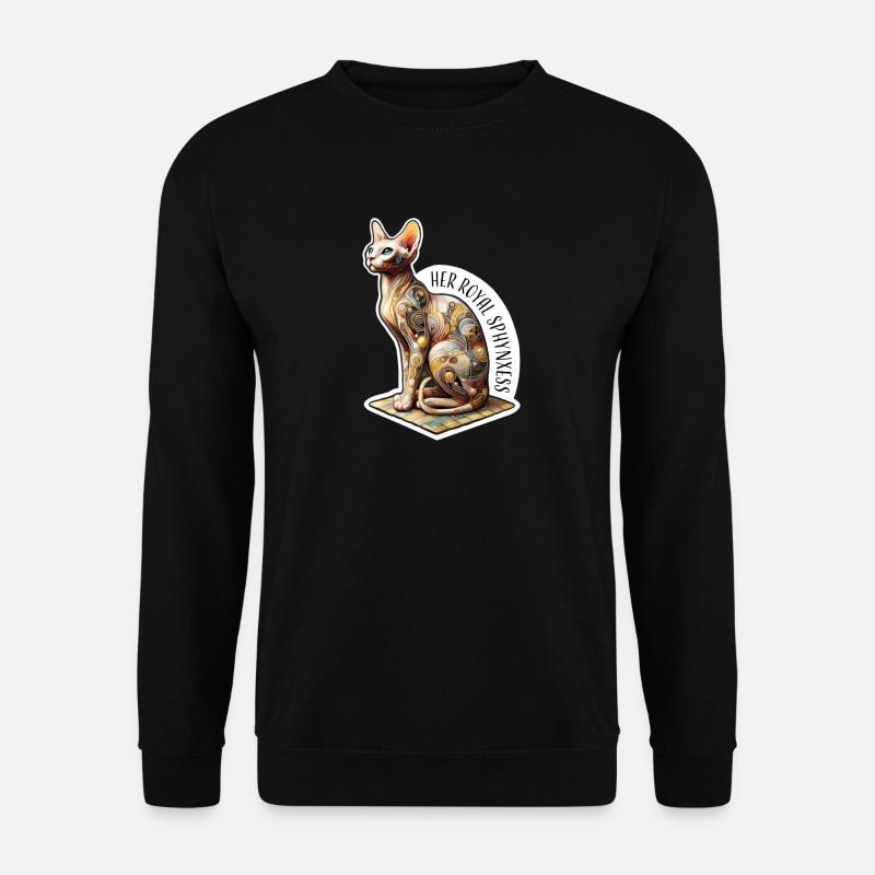 Sphynxess, Artistic Spynx Cat - Unisex Sweatshirt - black