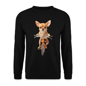 Chihuahua - Unisex Pullover - Schwarz - Vorne - Alina (178cm) & Michal (187cm)