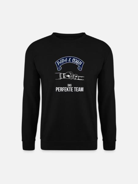 Papa & Sohn Das Perfekte Team Vatertag Geburtstag - Unisex Pullover - Schwarz