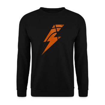 Energetischer Basketball Blitz - Unisex Pullover - Schwarz - Vorne - Alina (178cm) & Michal (187cm)