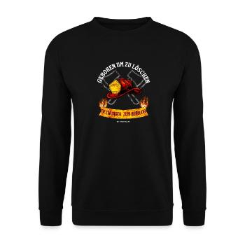 Born to Delete – Office Job Edition - Unisex Sweatshirt - black - Front - Alina (178cm) & Michal (187cm)