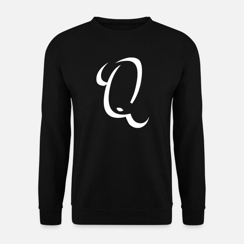 Letter Q, Name, der Buchstabe Q - Unisex Pullover - Schwarz