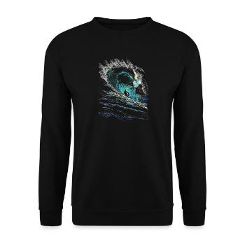 Surfeur - Sweat-shirt Unisexe - noir - Devant - Alina (178cm) & Michal (187cm)