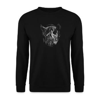 Rhinoceros - Unisex Sweatshirt - black - Front - Alina (178cm) & Michal (187cm)